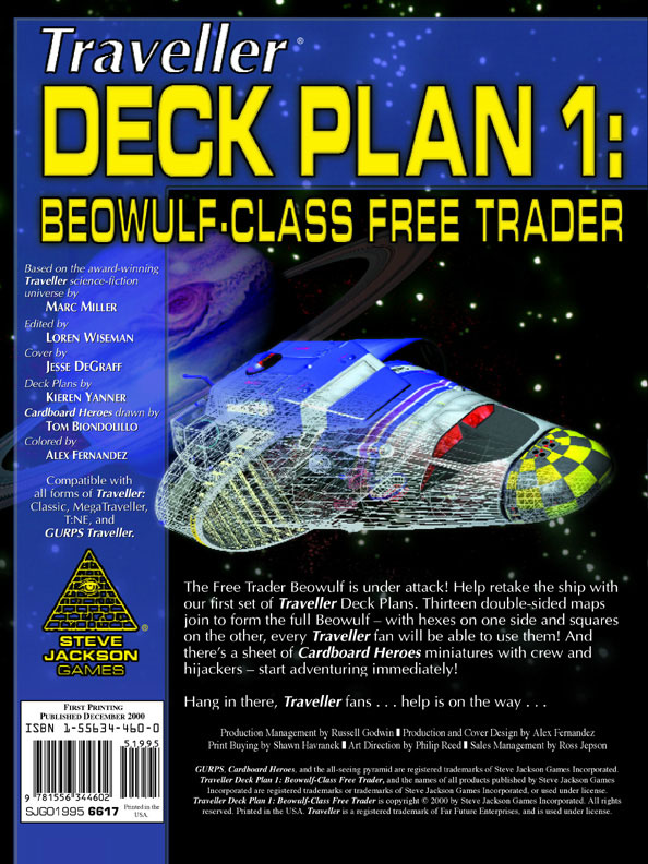 Traveller Deck Plan 1: Beowulf-Class Free Trader