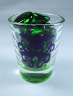 Cthulhu Shot Glass with beads