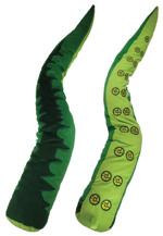 [Green plush tentacle]