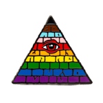 Rainbow Eye-in-Pyramid Pride Pin