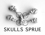 Skeleton skulls sprue
