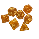 Kitten Polyhedral Dice Set (Orange)