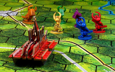 Prototype Ogre figure and Munchkin pawns